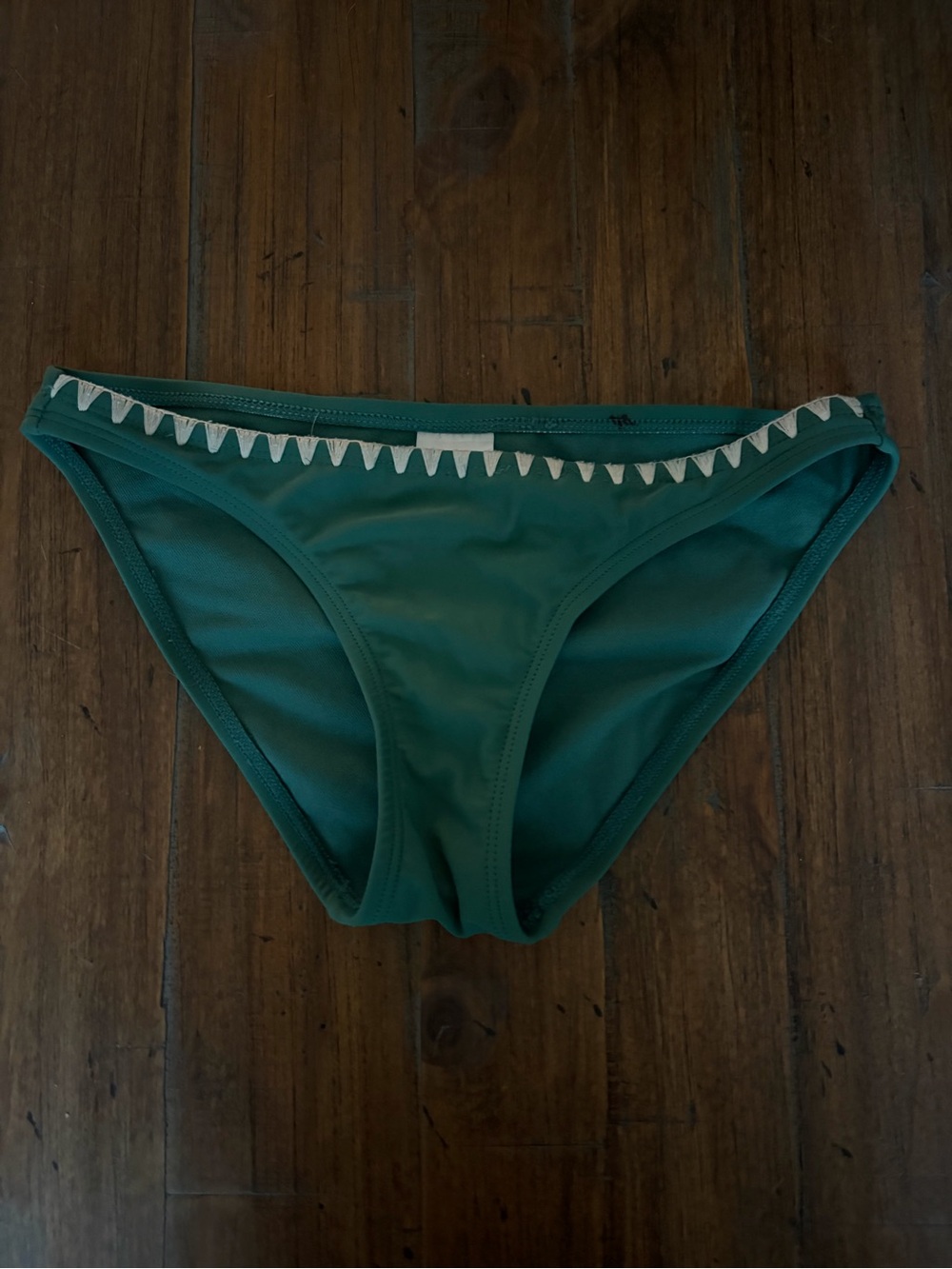 Xhilaration Green Bikini Bottom with White Contrast Trim